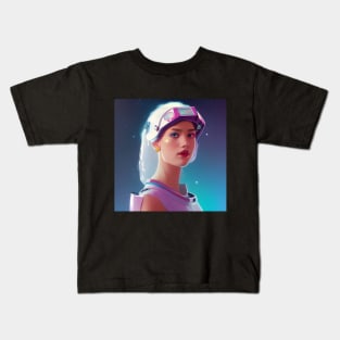 80s Cyber Girl Kids T-Shirt